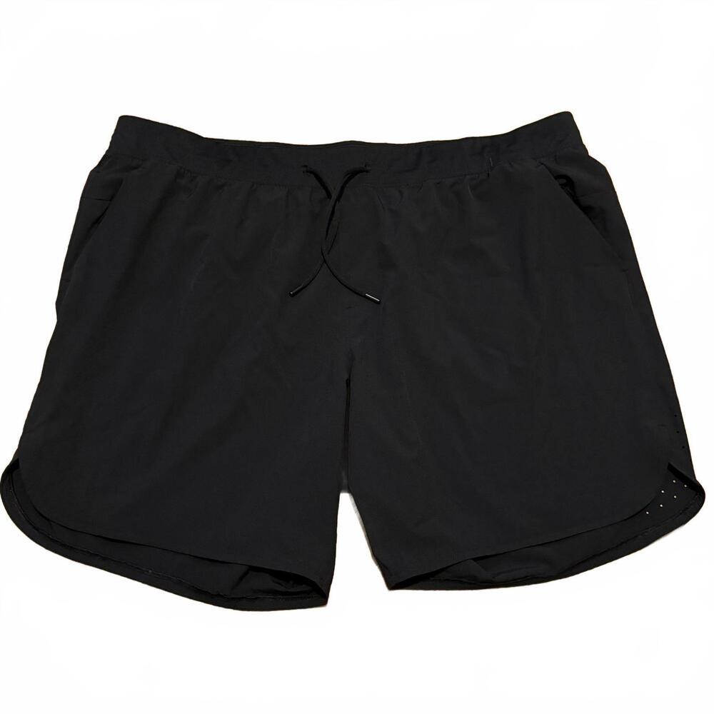 Athletic Works 3XL running shorts black quick dry‎ zip pocket drawstring